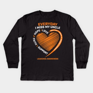 In Remembrance Loving Memory Of My Uncle Leukemia Awareness Kids Long Sleeve T-Shirt